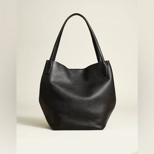 Madewell Black Leather Shopper Tote